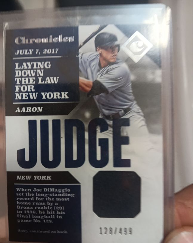 2017 Panini Chronicles #CS-AJ Aaron Judge — front