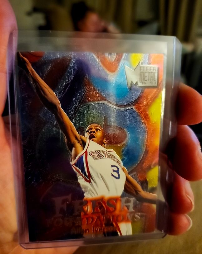 1996-97 Fleer Metal #236 Allen Iverson Fresh Foundations Rookie — front