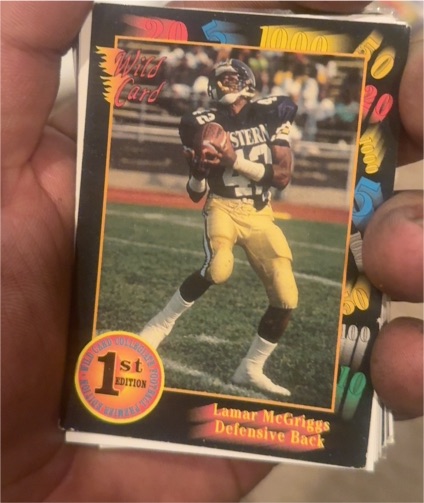 1991 Wild Card Draft #137 Lamar McGriggs — front
