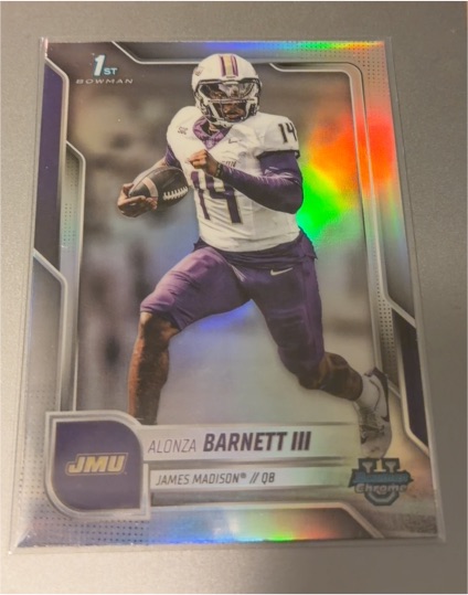 2025 Bowman University Chrome #35 Alonza Barnett III — front