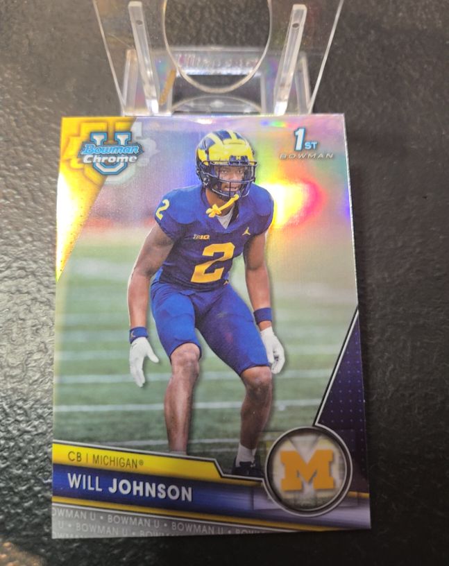 2023 Bowman University Chrome #157 Will Johnson — front