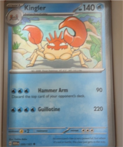 2024 Pokémon Scarlet & Violet 151 #099 Kingler — front