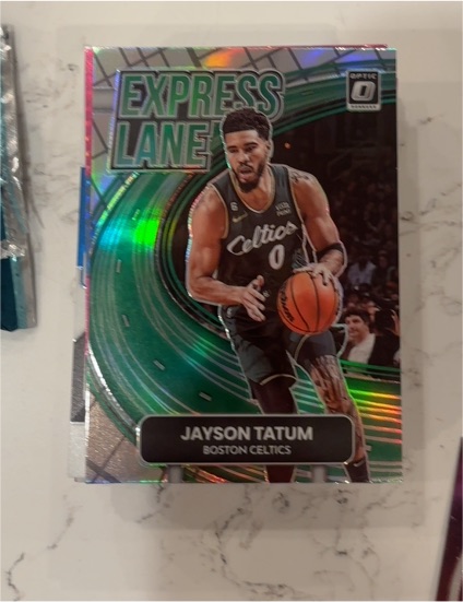 2022-23 Panini Donruss Optic #23 Jayson Tatum Express Lane — front