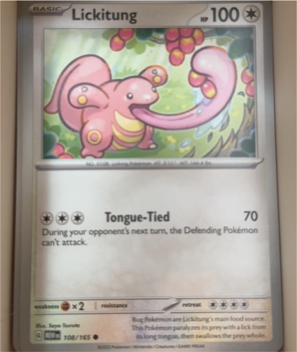 2023 Pokémon Scarlet & Violet 151 #108 Lickitung — front