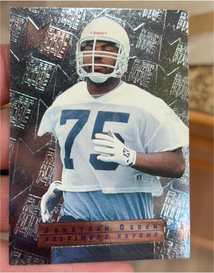 1996 Fleer Metal #142 Jonathan Ogden — front