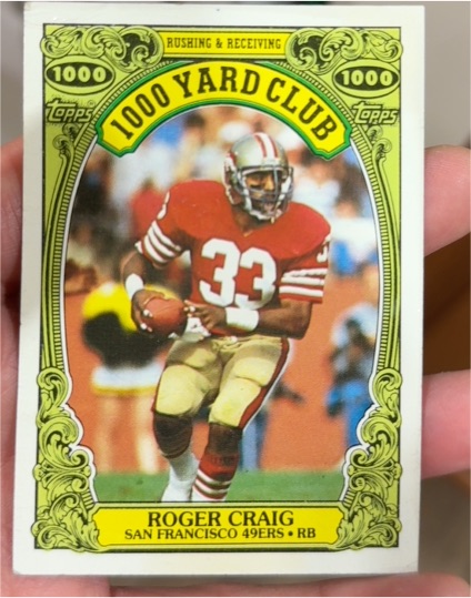 1986 Topps 1000 Yard Club #22 Roger Craig — front