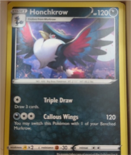 2022 Nintendo Pokémon SWSH12: Silver Tempest #107 Honchkrow — front