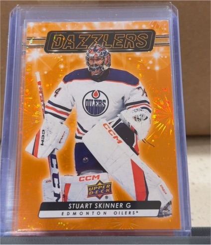 2023-24 Upper Deck Series 2 #DZ-63 Stuart Skinner Orange Dazzlers — front