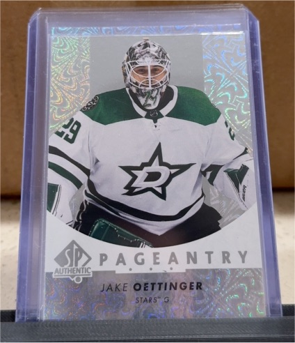 2022-23 Upper Deck SP Authentic Pageantry #P-14 Jake Oettinger — front