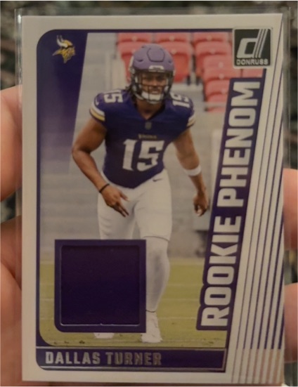 2024 Panini Donruss Rookie Phenom Jerseys #RPJ-DTU Dallas Turner — front
