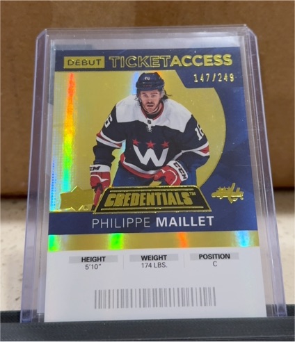 2020-21 Upper Deck Credentials Debut Ticket Access #83 Philippe Maillet — front