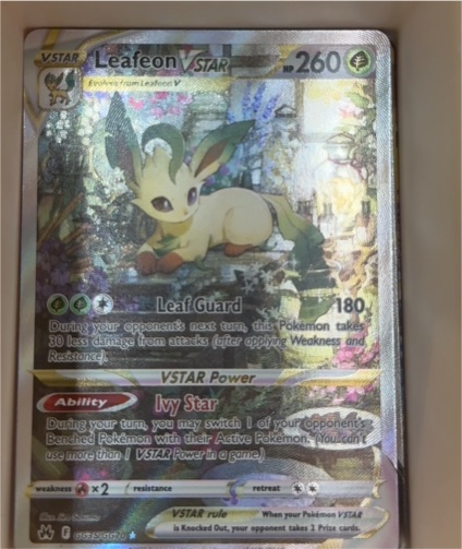 2023 Pokemon Sword & Shield Crown Zenith #GG35 Leafeon VSTAR — front