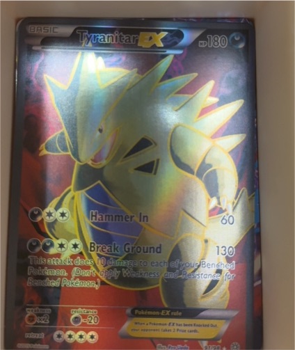 2015 Pokémon XY Ancient Origins #91 Tyranitar EX Full Art — front