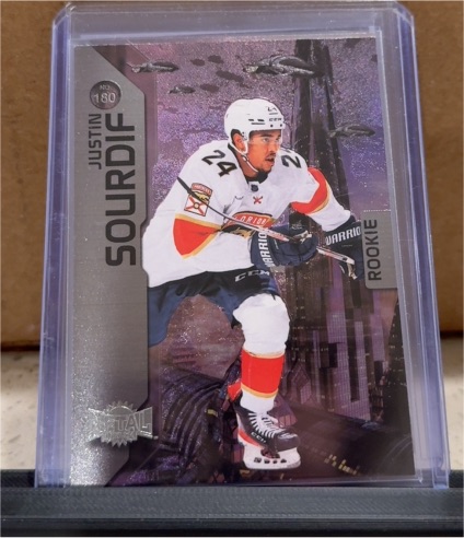 2023-24 SkyBox Metal Universe #180 Justin Sourdif — front