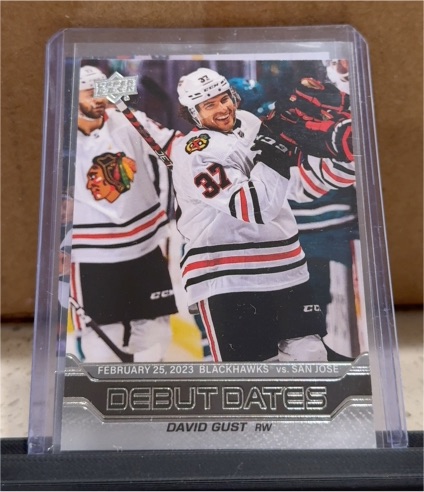 2023-24 Upper Deck Series 1 Debut Dates #DD-12 David Gust — front
