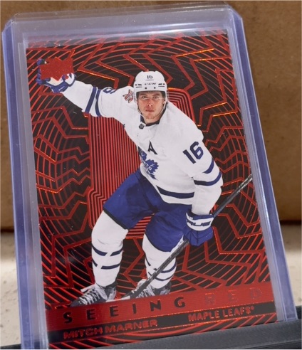 2023-24 Upper Deck Extended Series Seeing Red #SR-19 Mitch Marner — front