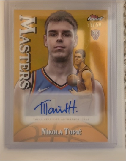 2024-25 Topps Finest Masters Autographs #MA-NT Nikola Topic — front