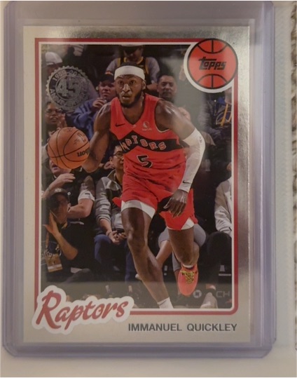 2025-26 Topps #80BK-8 Immanuel Quickley 1980-81 Toronto Raptors — front