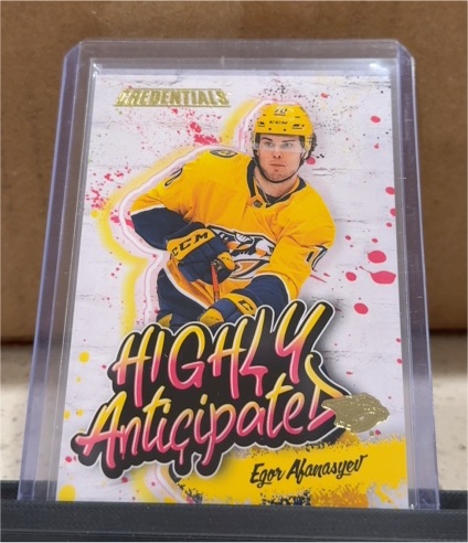 2023-24 Upper Deck Credentials Highly Anticipated #HA-16 Egor Afanasyev — front