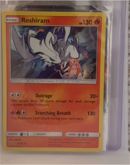 2017 Pokémon Shining Legends #14 Reshiram — front