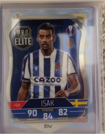 2022-23 Topps Match Attax UEFA Champions League Pro Elite Die-Cut #SH14 Alexander Isak — front