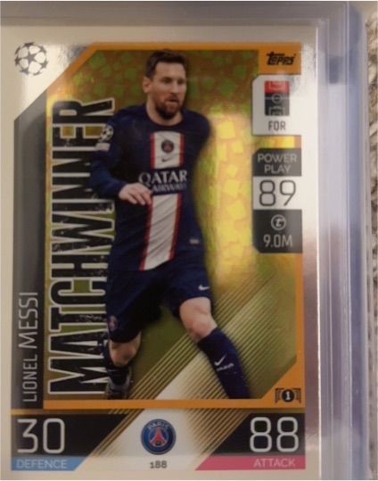 2022-23 Topps Match Attax #188 Lionel Messi Matchwinner PSG — front