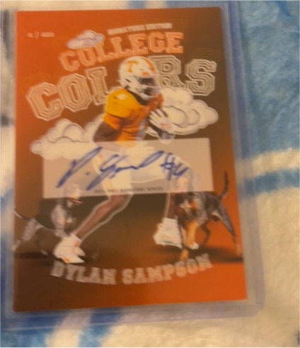 2024 ONIT Athlete College Colors #/400 Dylan Sampson — front