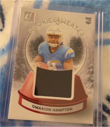 2025 Donruss Rookie Sweater #SWE-OHN Omarion Hampton — front