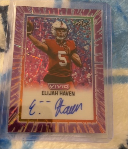 2025 Leaf Vivid #BA-EH1 Elijah Haven — front