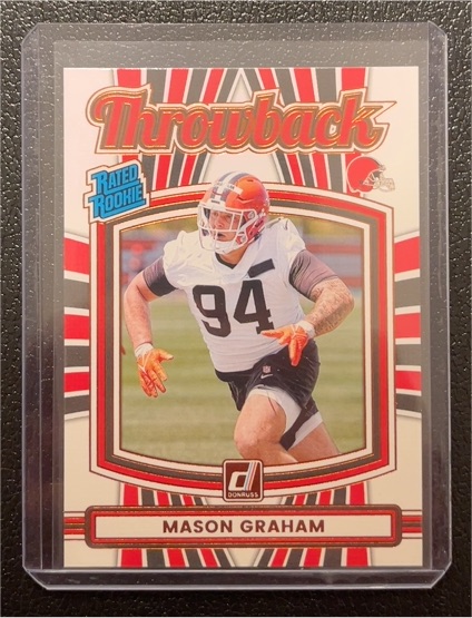 2025 Panini Donruss #40 Mason Graham Rated Rookie Throwback — front