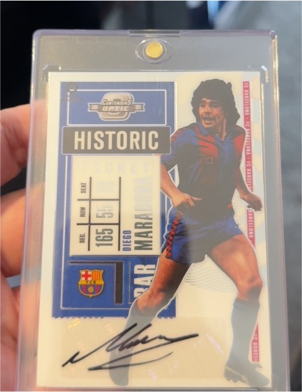 2020-21 Panini Chronicles Contenders Optic #5 Diego Maradona Historic Ticket — front