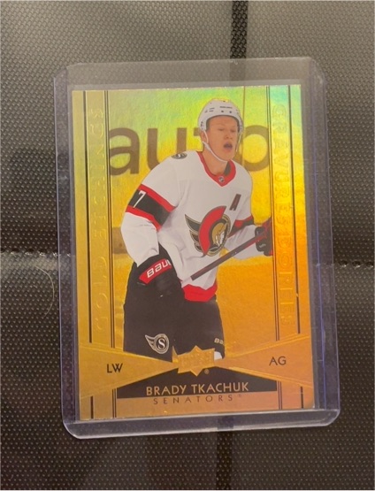 2021-22 Upper Deck Tim Hortons Gold Etchings #G-14 Brady Tkachuk — front