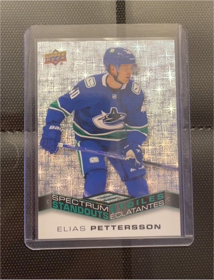 2022-23 Upper Deck Tim Hortons Spectrum Standouts #C-7 Elias Pettersson — front
