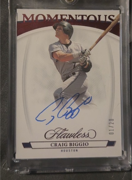 2023 Panini Flawless Momentous Autographs #MA-CB Craig Biggio — front