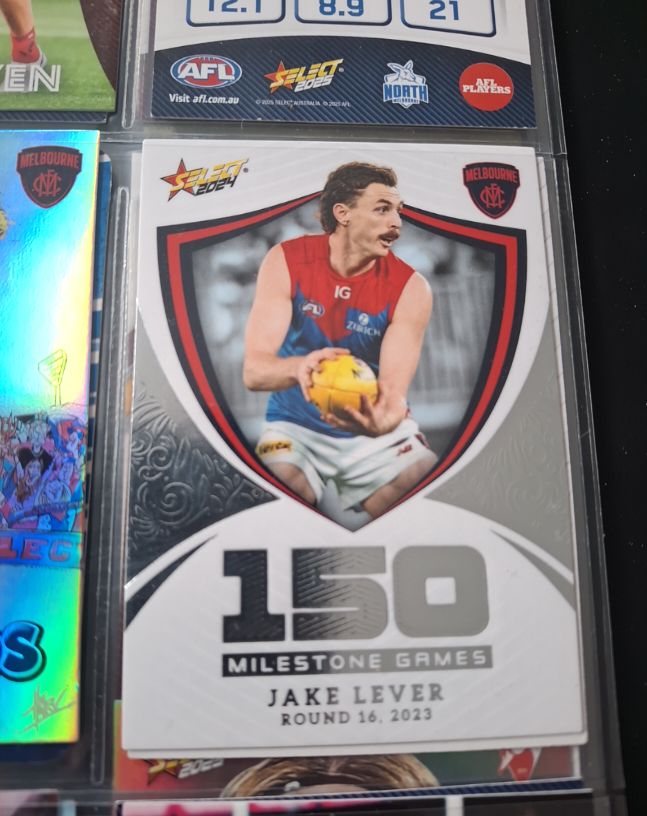 2024 Select Footy Stars #150 Jake Lever Milestone Games — front