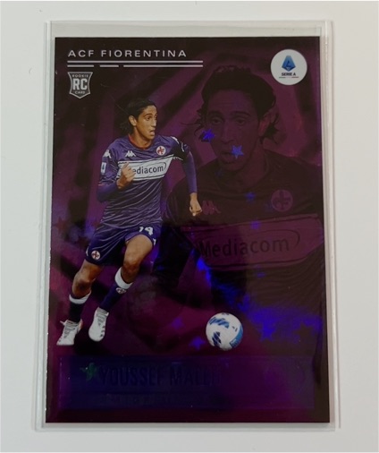2021-22 Panini Chronicles Illusions Serie A Purple Astro Rookie Youssef Maleh — front