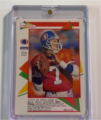 1991 Pacific Flash Cards #43 John Elway — front