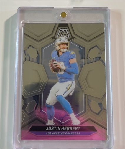 2024 Panini Mosaic Football Card #120 Justin Herbert Los Angeles Chargers — front
