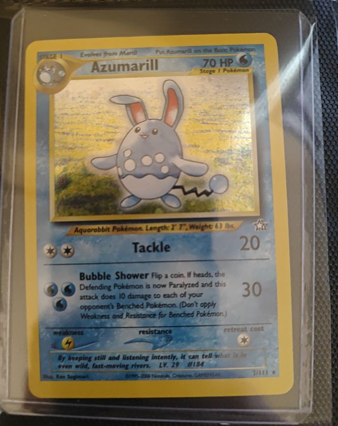 2000 Pokemon Neo Genesis #2 Azumarill — front