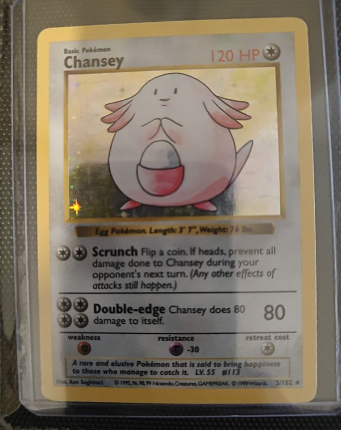 1999 Pokémon #3 Chansey — front