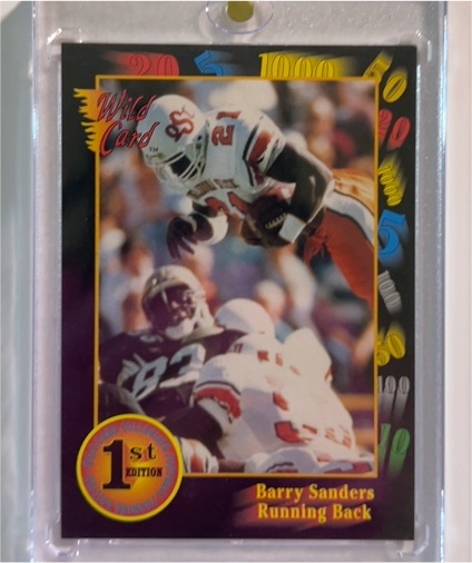 1991 Wild Card #106 Barry Sanders — front