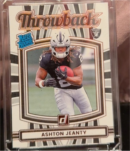 2025 Donruss #6 Ashton Jeanty Rated Rookie Throwback — front
