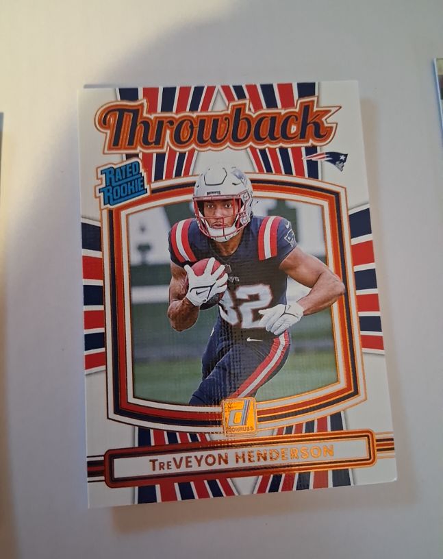 2025 Donruss #19 TreVeyon Henderson Throwback Rated Rookie — front