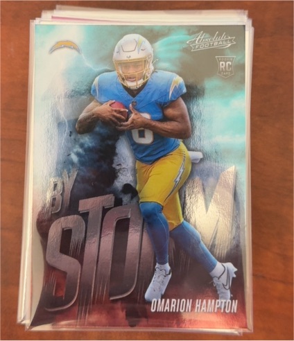 2025 Panini Absolute #12 Omarion Hampton By Storm — front