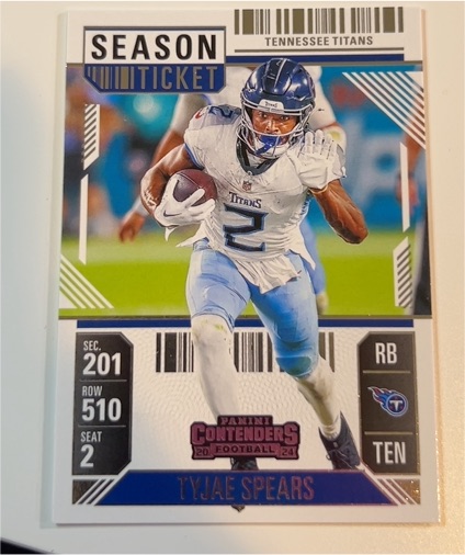 2024 Panini Contenders Season Ticket #96 Tyjae Spears — front