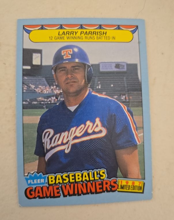 1987 Fleer Baseball's Game Winners #33 Larry Parrish — front