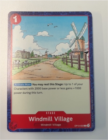 One Piece Card Game OP13-022 Windmill Village — front