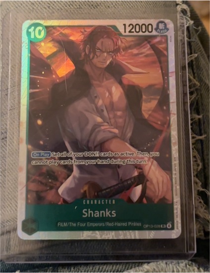 One Piece TCG OP13-028 Shanks Carrying On His Will — front