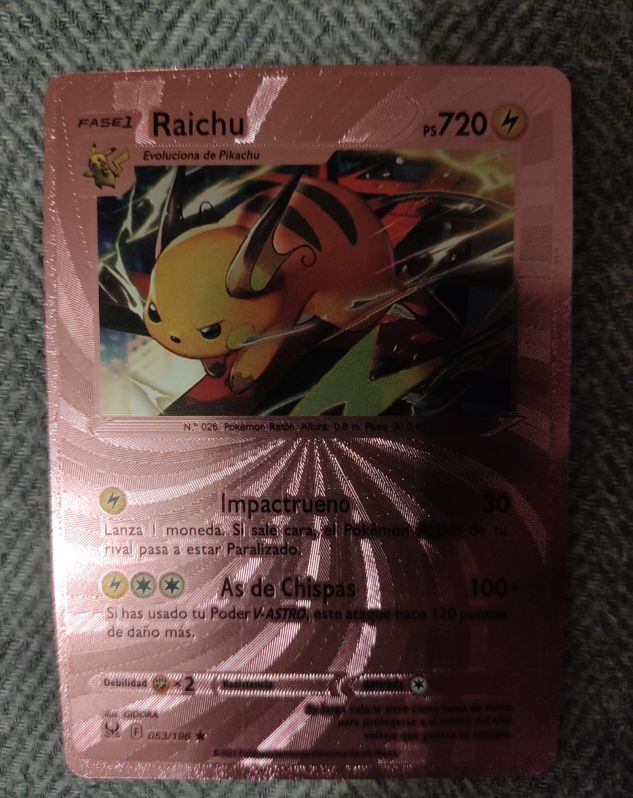 2022 Pokémon Sword & Shield Lost Origin #53 Raichu — front