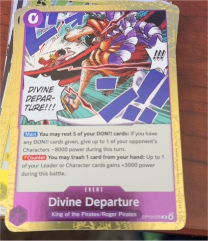 One Piece TCG OP13-076 Carrying On His Will Divine Departure — front